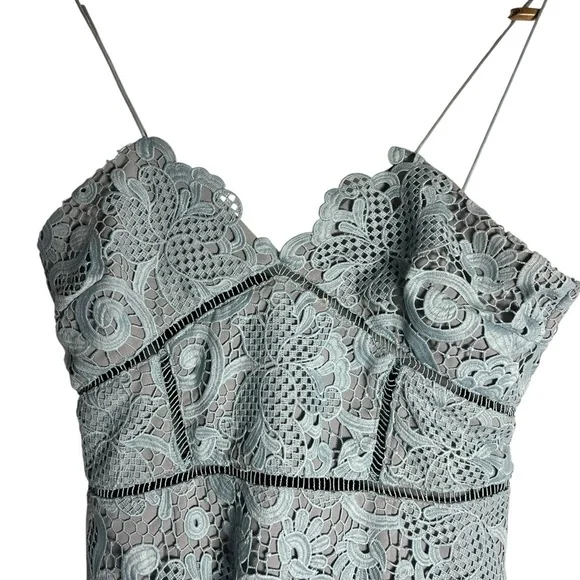 Self-Portrait Blue Lace Dress - Elevated Date Night - Vacation - Size 8 - Picture 2 of 7